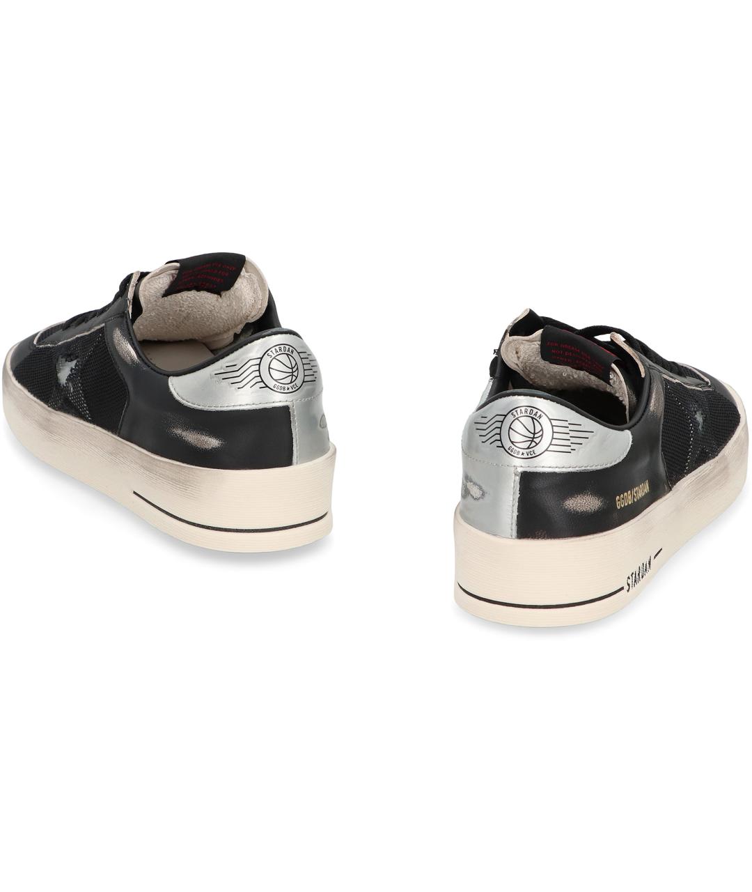 GOLDEN GOOSE DELUXE BRAND Черные текстильные низкие кроссовки / кеды, фото 3