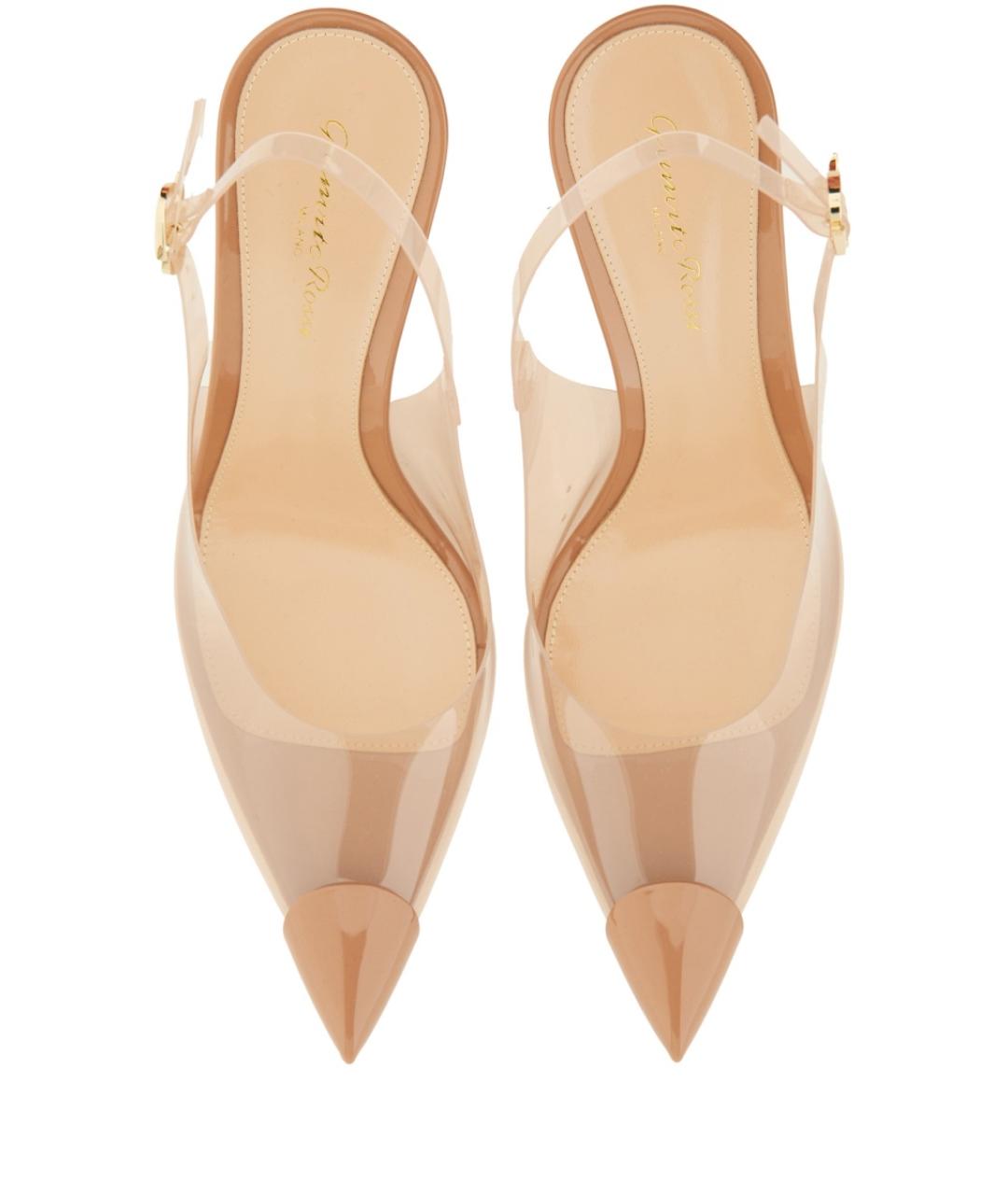 GIANVITO ROSSI Бежевые резиновые туфли, фото 2