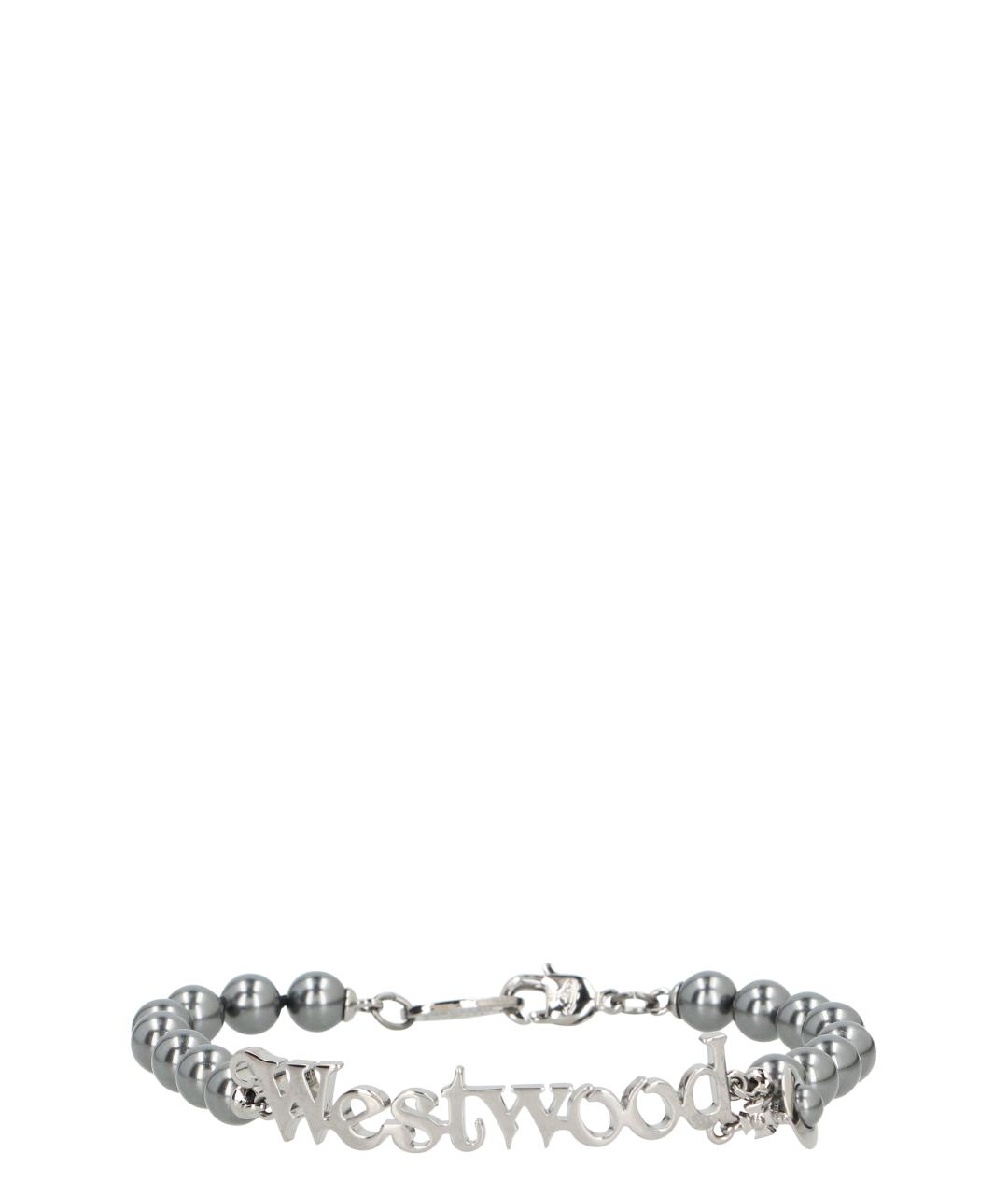 VIVIENNE WESTWOOD Черный металлический браслет, фото 4