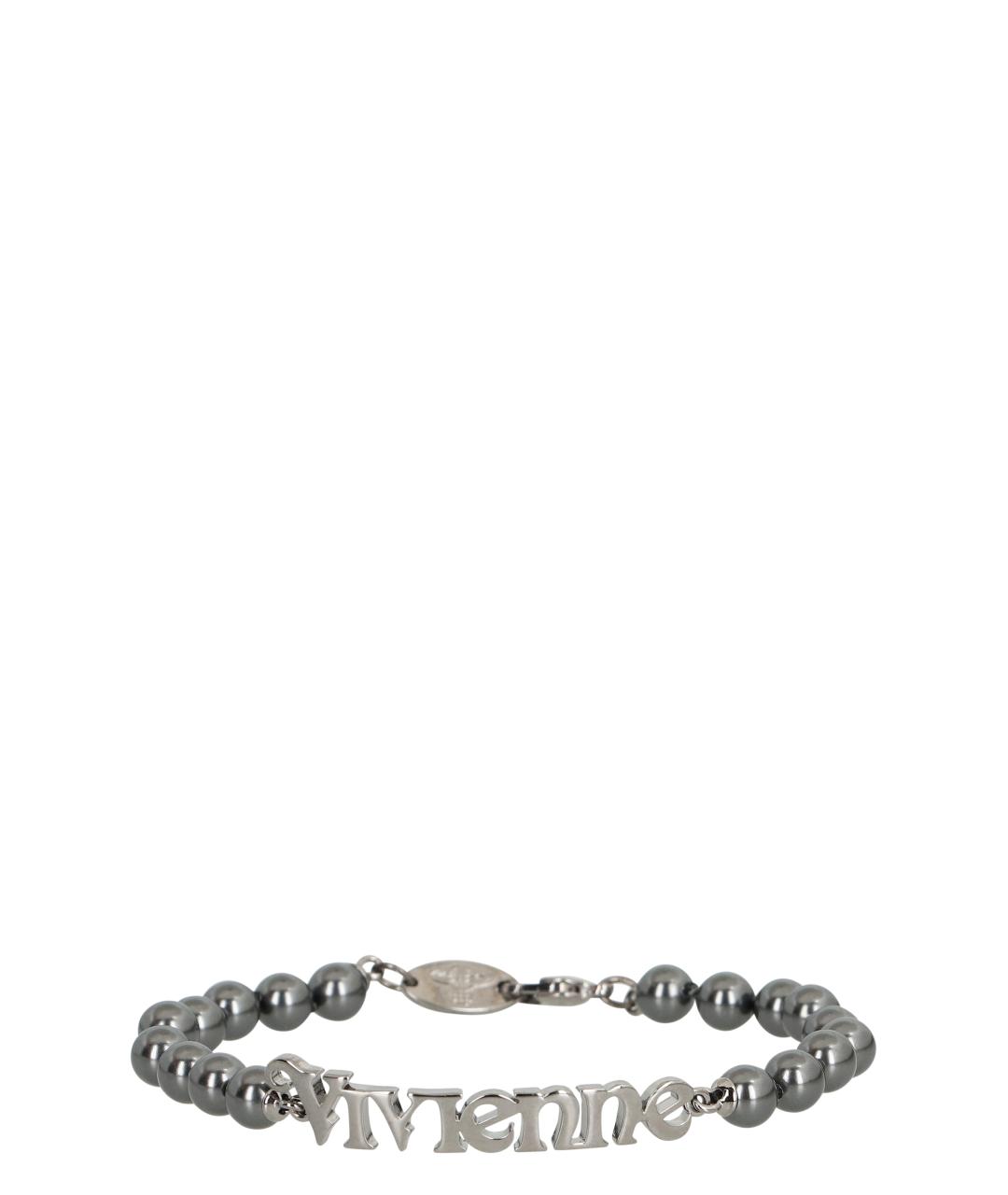 VIVIENNE WESTWOOD Черный металлический браслет, фото 3