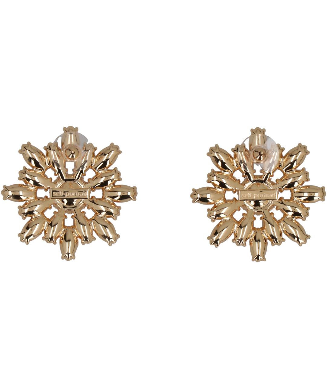 SELF-PORTRAIT Розовые металлические серьги, фото 3