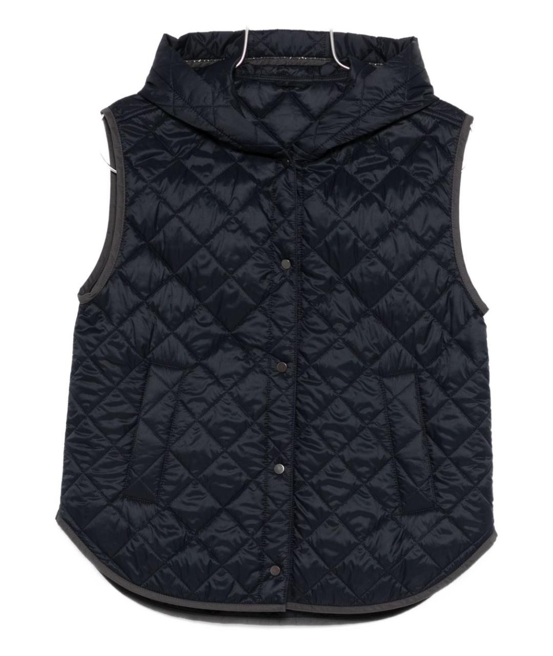 BRUNELLO CUCINELLI Темно-синий полиамидовый жилет, фото 6