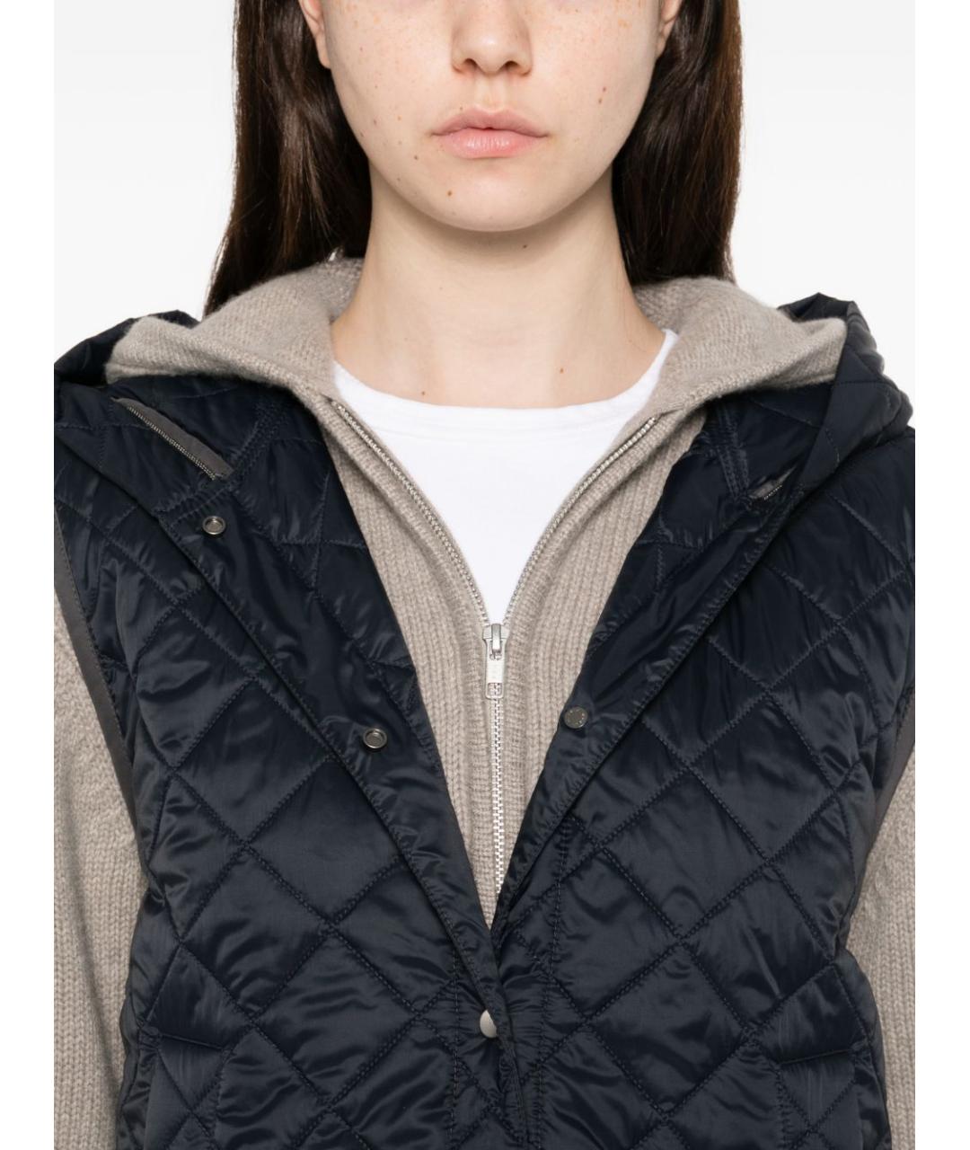 BRUNELLO CUCINELLI Темно-синий полиамидовый жилет, фото 3