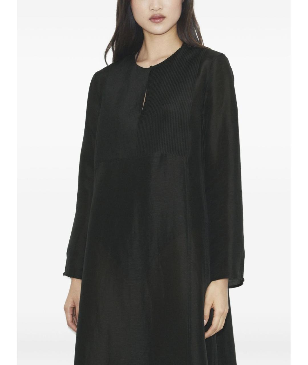 TORY BURCH Черное льняное платье, фото 4