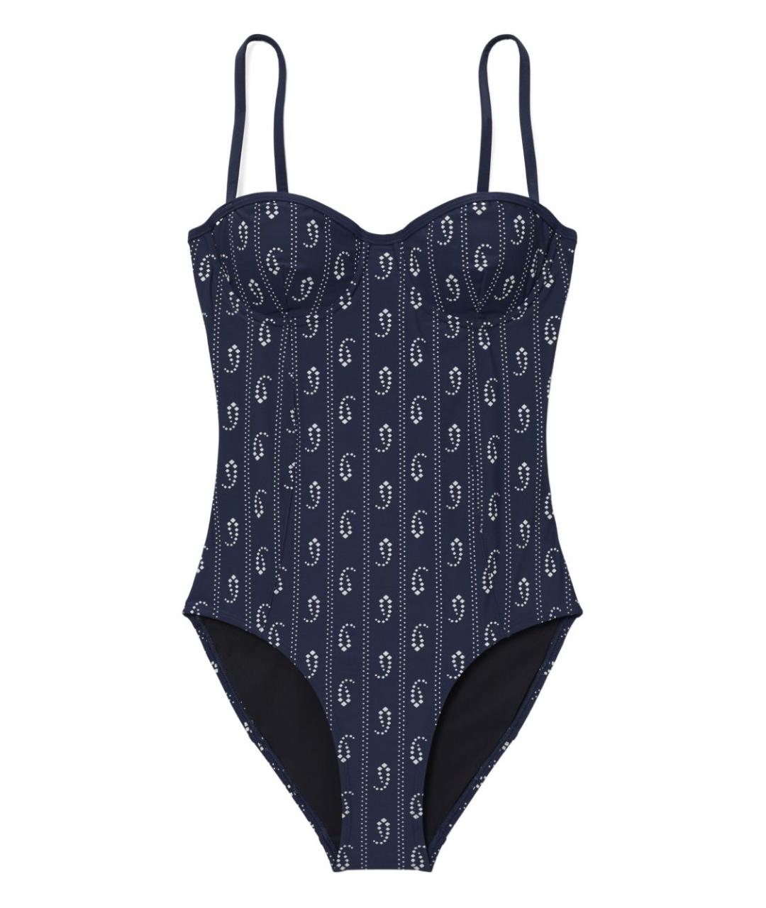 TORY BURCH Синий полиамидовый купальник, фото 1