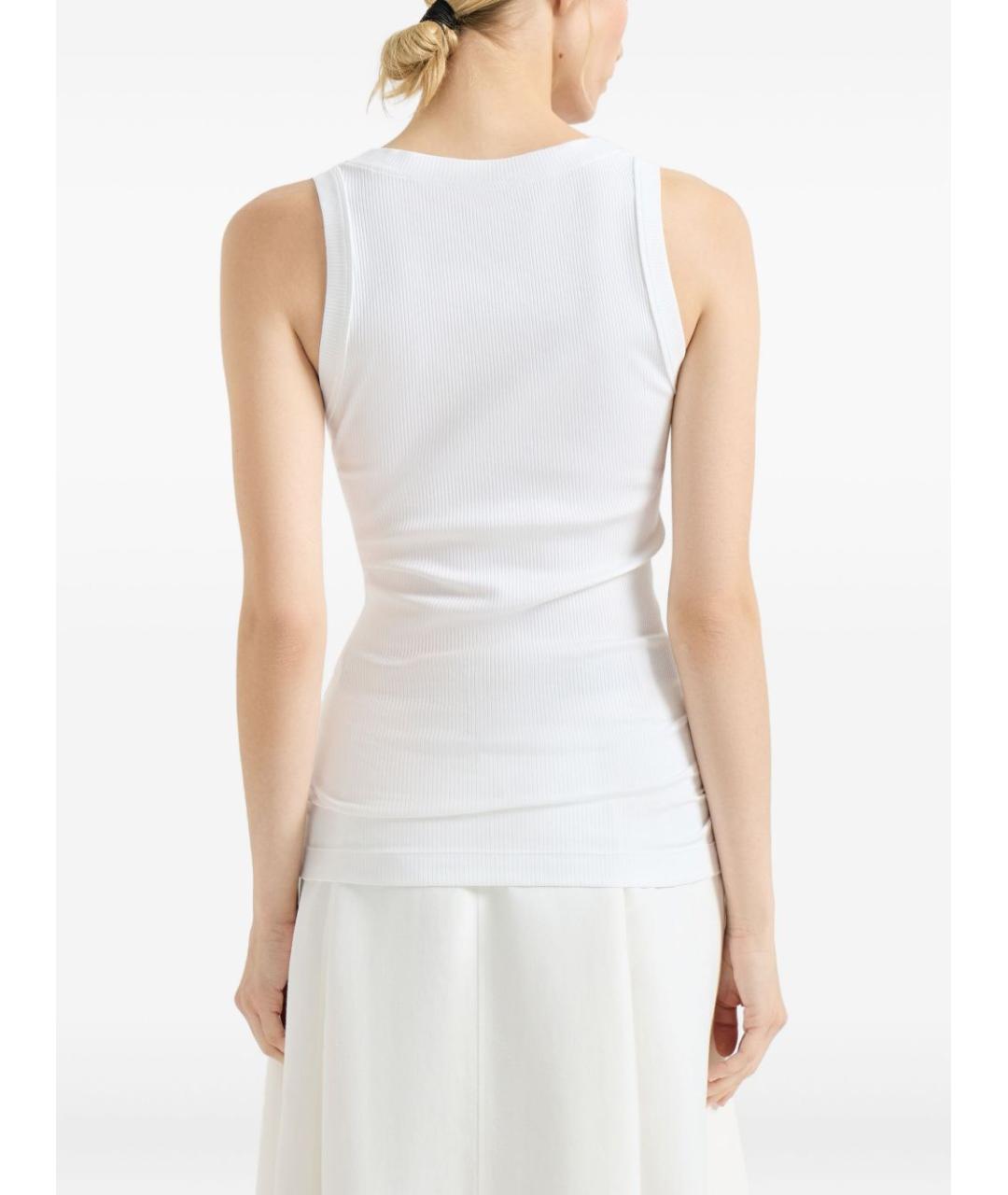 BRUNELLO CUCINELLI Белая хлопковая майка, фото 2