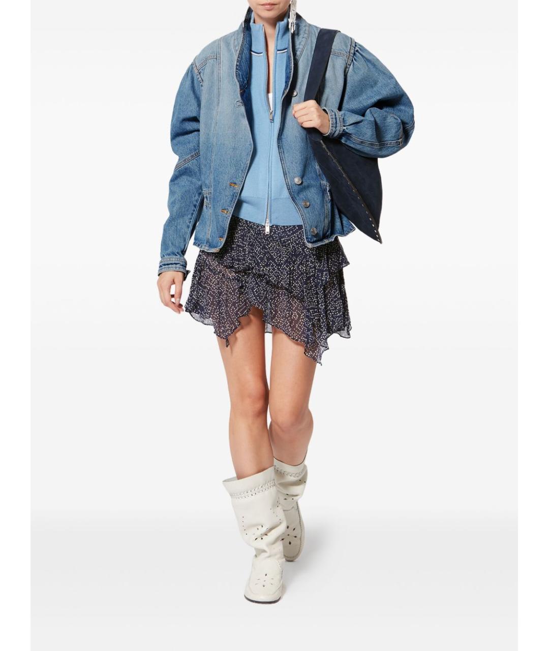 ISABEL MARANT Синяя хлопковая куртка, фото 5