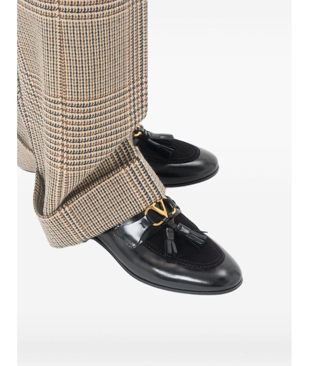 VALENTINO Черные кожаные лоферы, фото 4