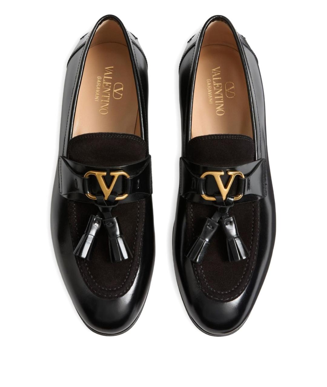 VALENTINO Черные кожаные лоферы, фото 2