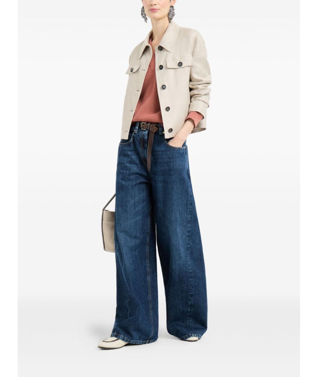 BRUNELLO CUCINELLI Бежевая льняная куртка, фото 3