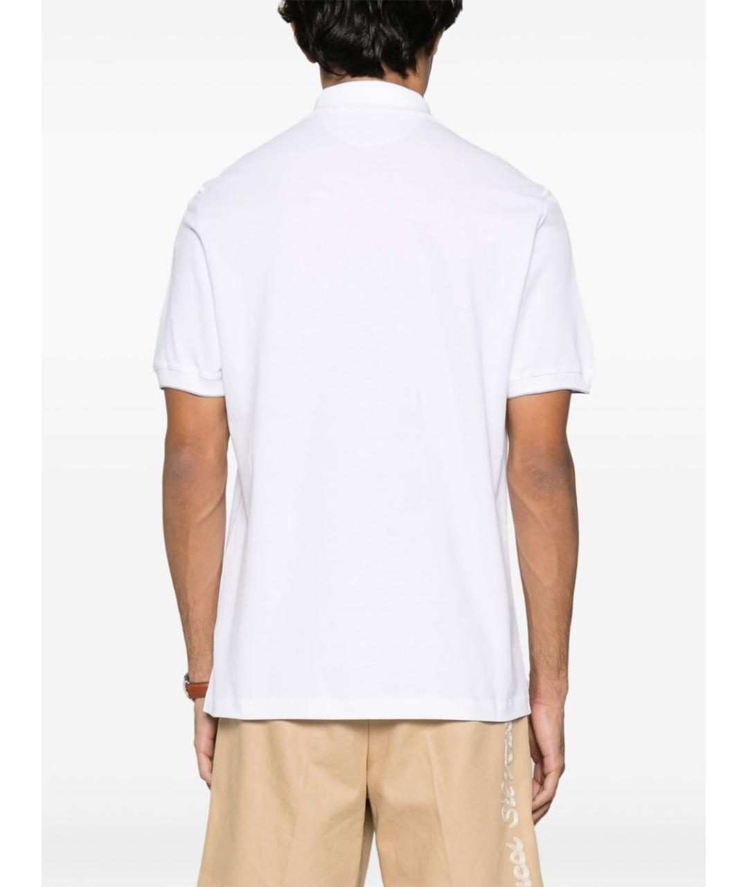 BRUNELLO CUCINELLI Белое хлопковое поло с коротким рукавом, фото 4