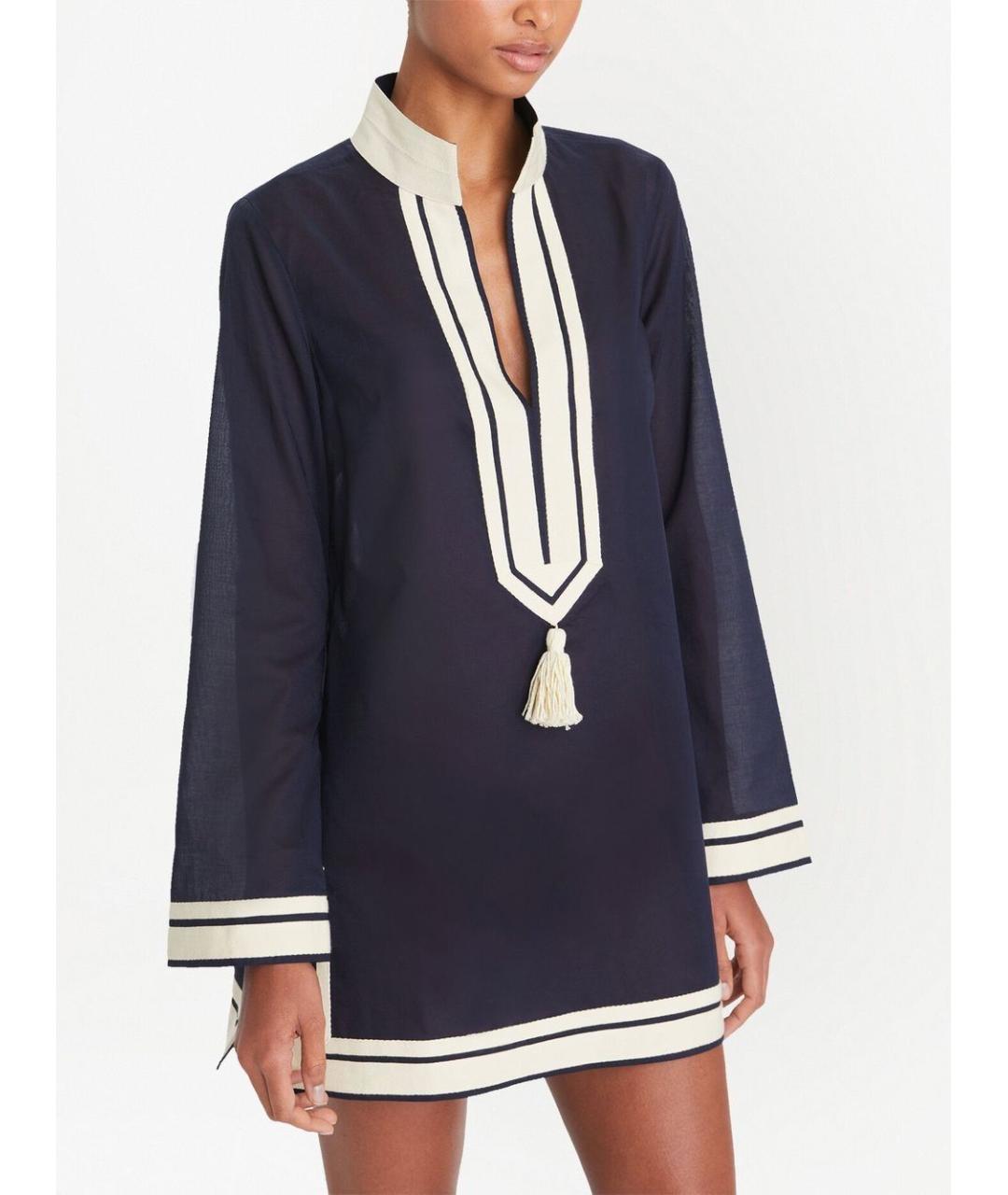 TORY BURCH Синее хлопковое повседневное платье, фото 4