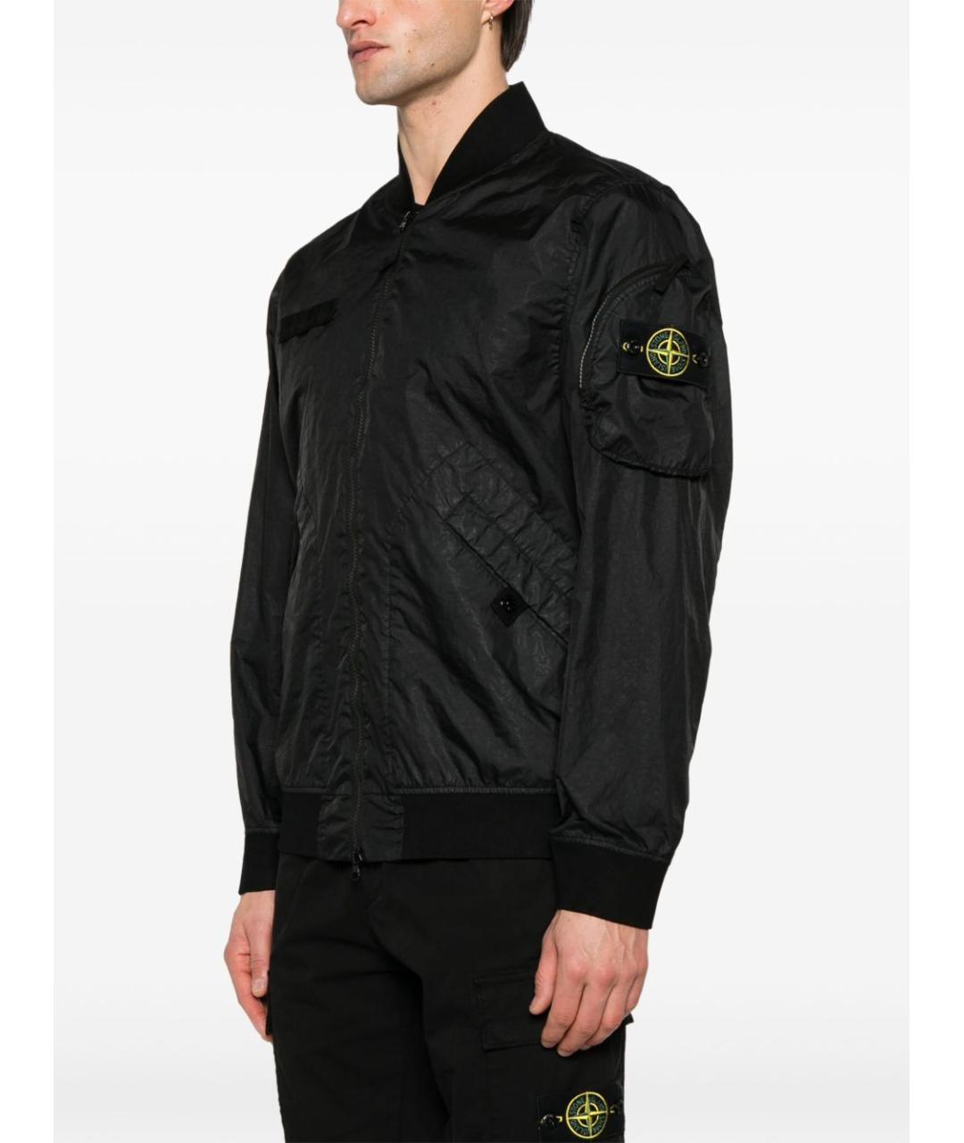 STONE ISLAND Черная полиамидовая куртка, фото 5