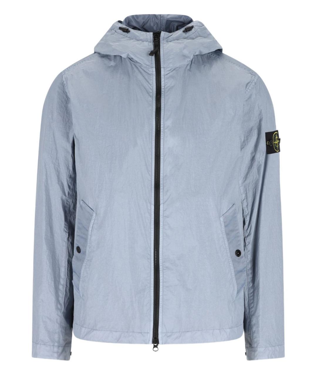 STONE ISLAND Голубая полиамидовая куртка, фото 1