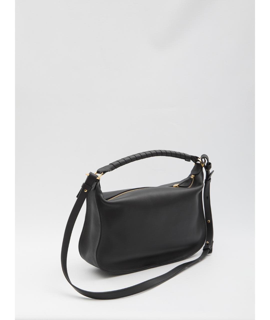 CHLOE Черная кожаная сумка через плечо, фото 2