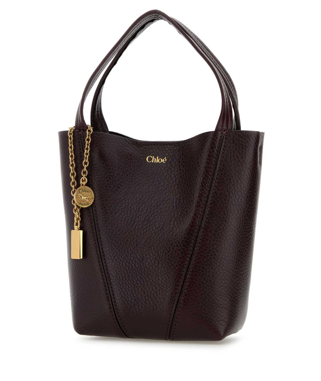 CHLOE Фиолетовая кожаная сумка тоут, фото 2