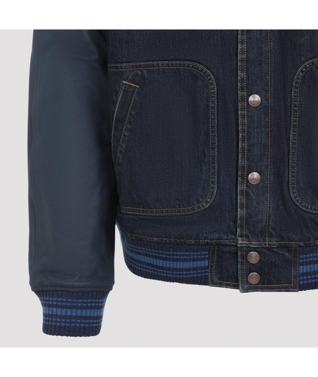 CELINE Синяя хлопковая куртка, фото 4