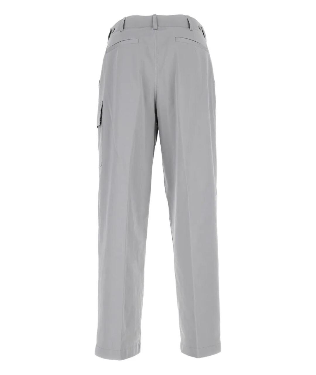 FENDI Серые хлопковые повседневные брюки, фото 2