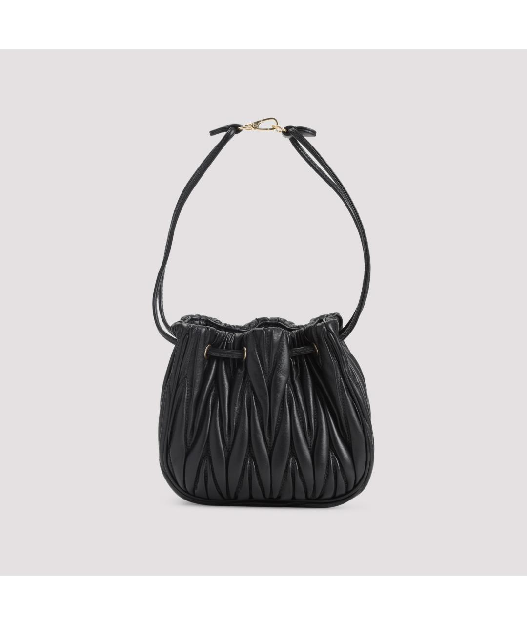 MIU MIU Черная кожаная сумка с короткими ручками, фото 4