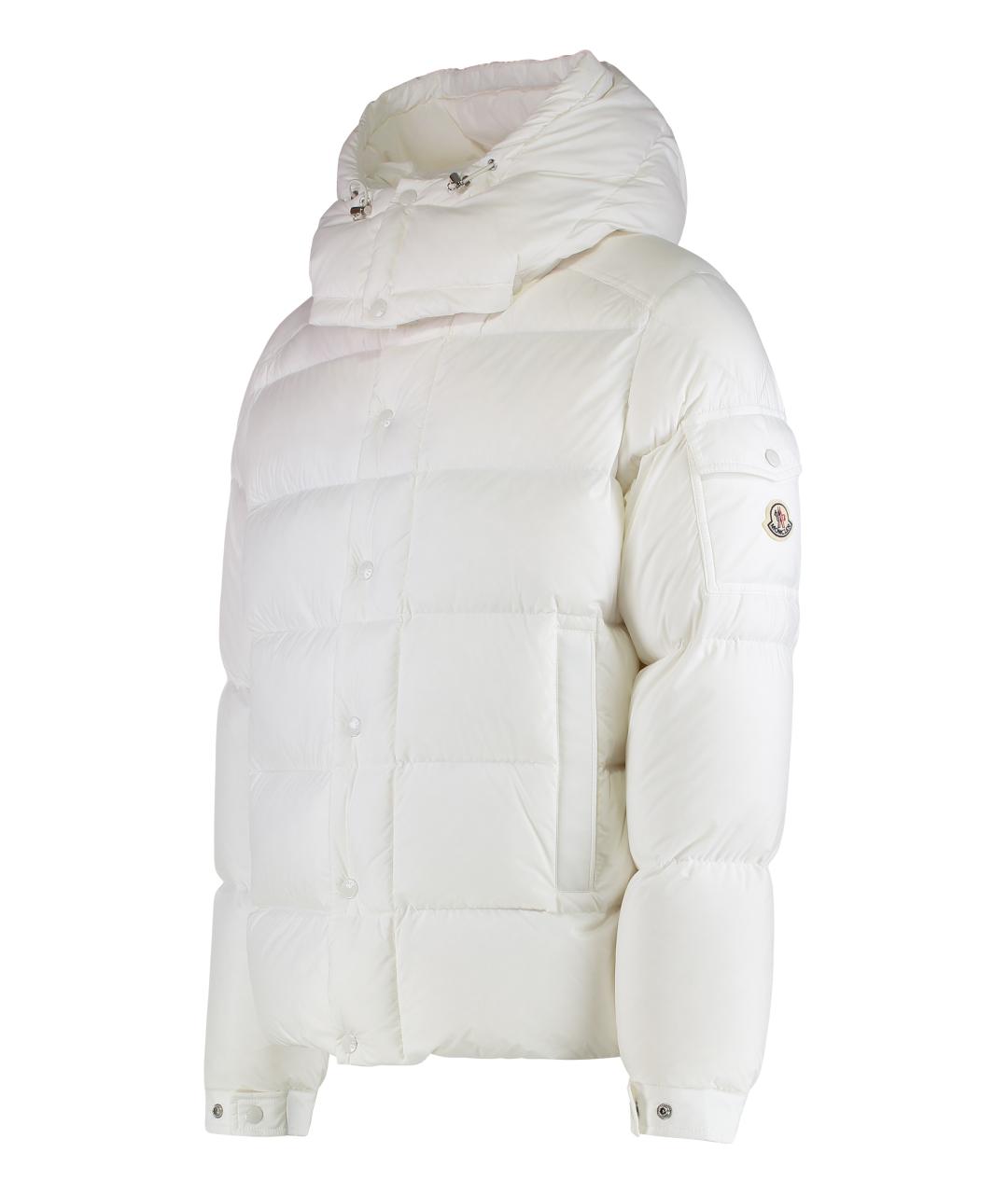 MONCLER Белый полиамидовый пуховик, фото 3