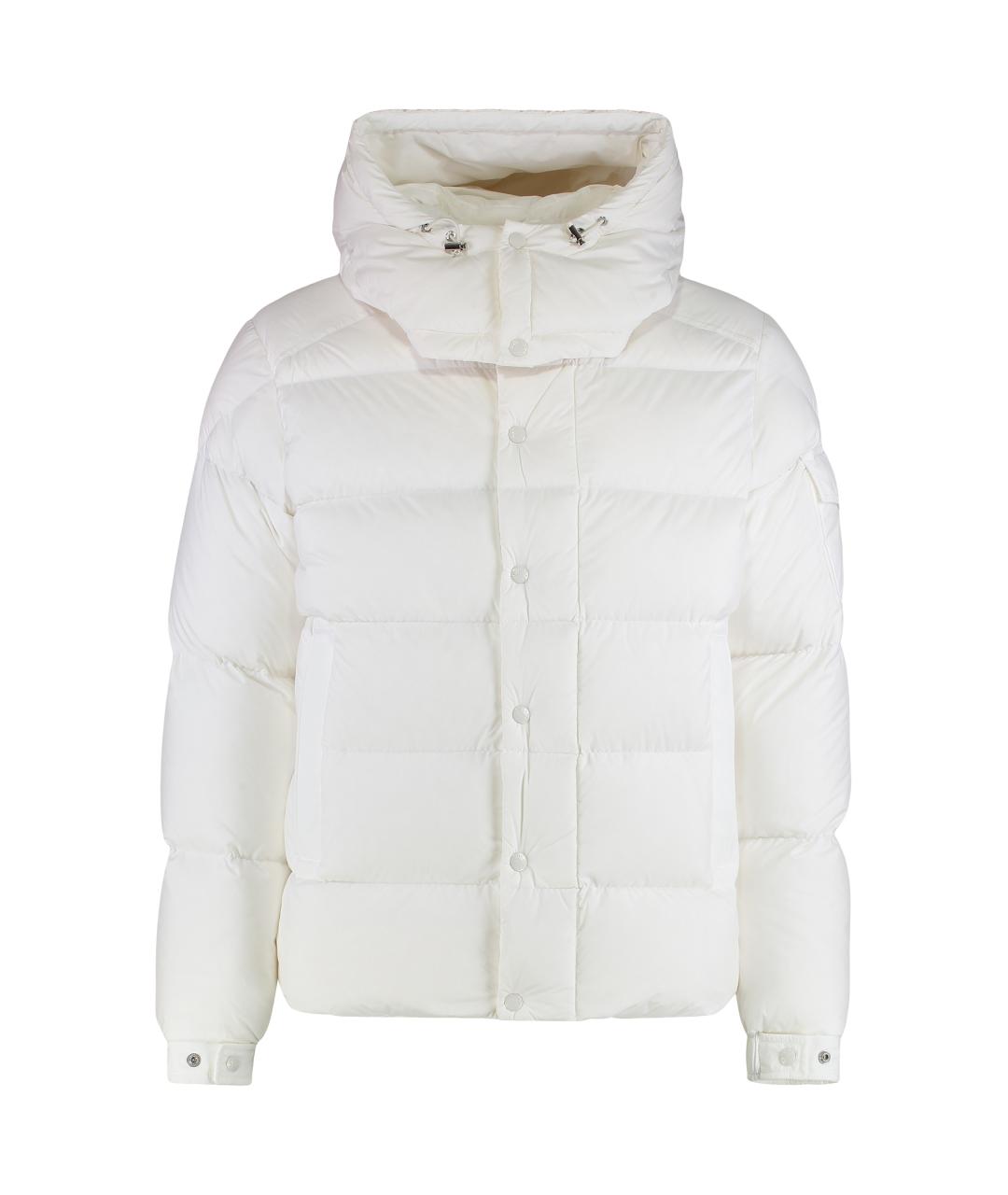 MONCLER Белый полиамидовый пуховик, фото 1
