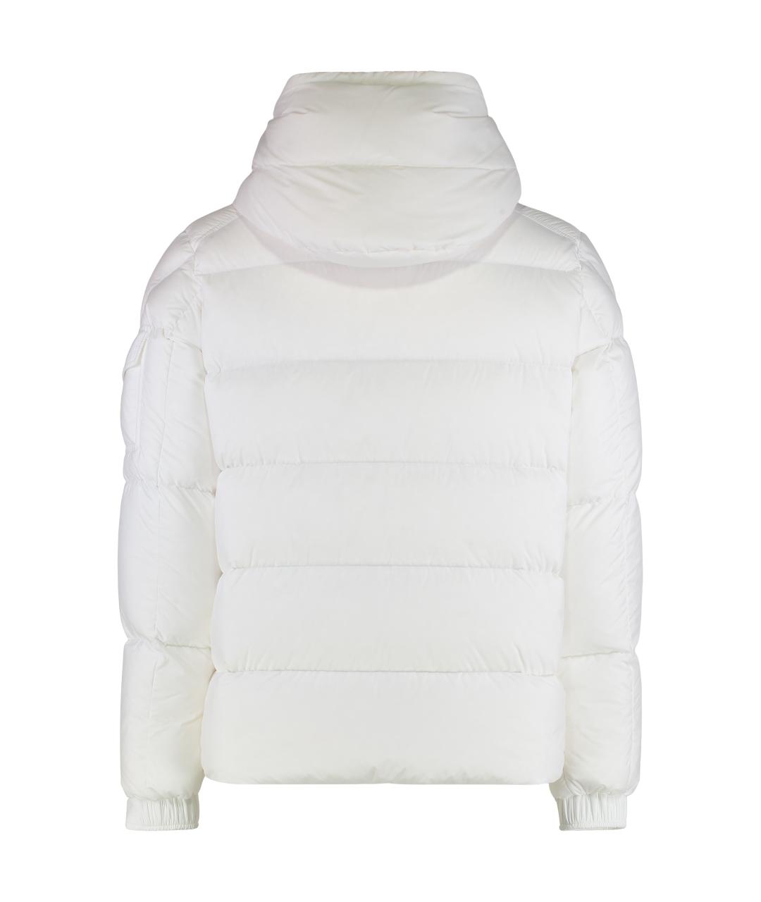 MONCLER Белый полиамидовый пуховик, фото 2