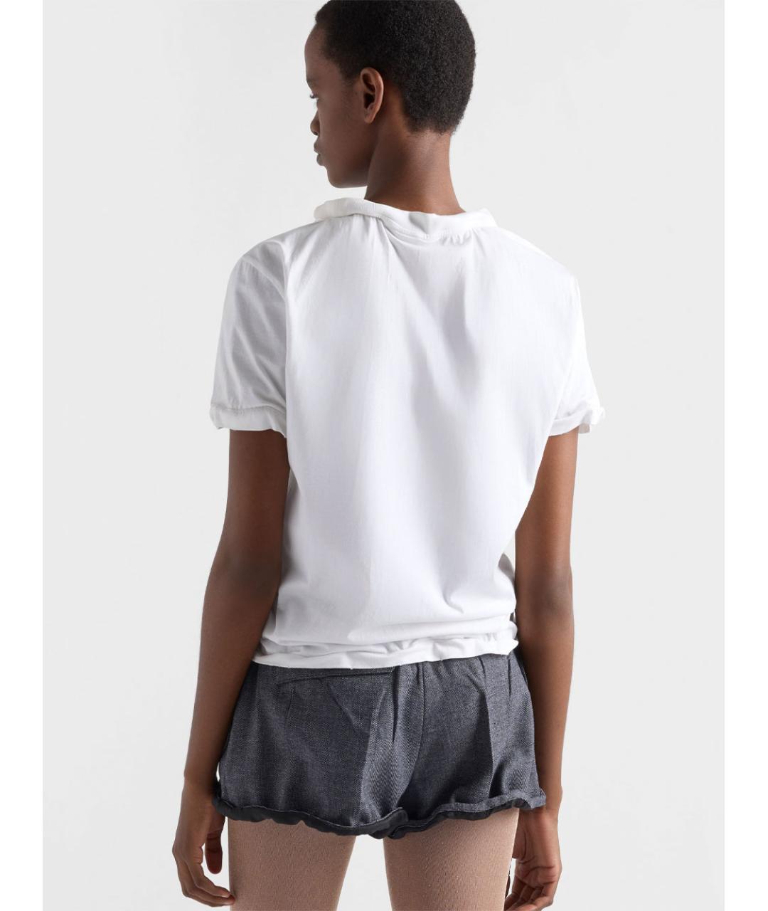 PRADA Белая хлопковая футболка, фото 3