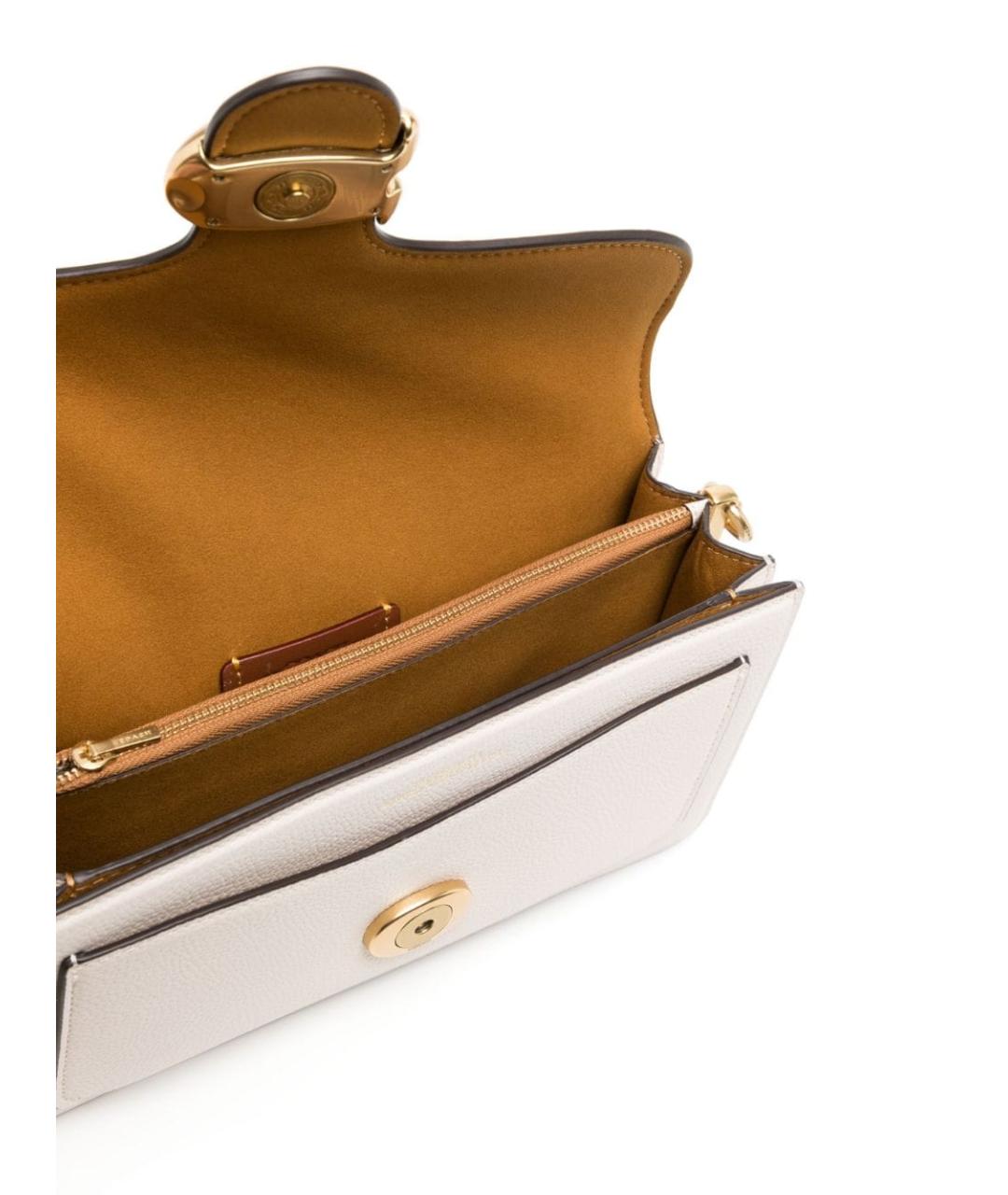 COACH Белая кожаная сумка через плечо, фото 5