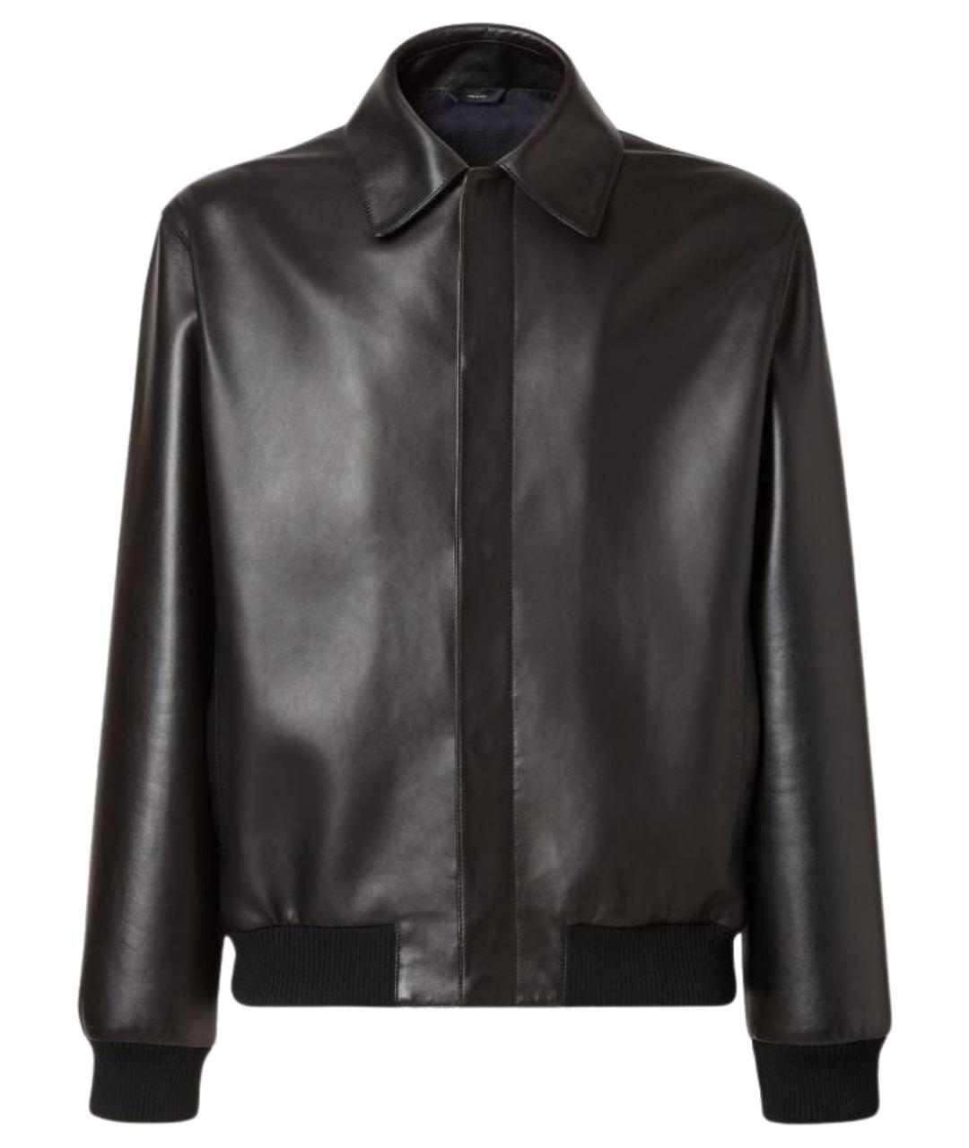 FENDI Черная кожаная куртка, фото 1