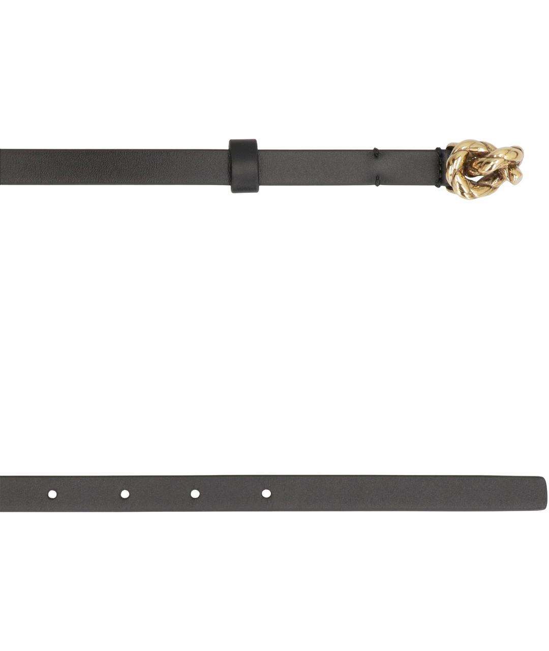 BOTTEGA VENETA Черный кожаный ремень, фото 2