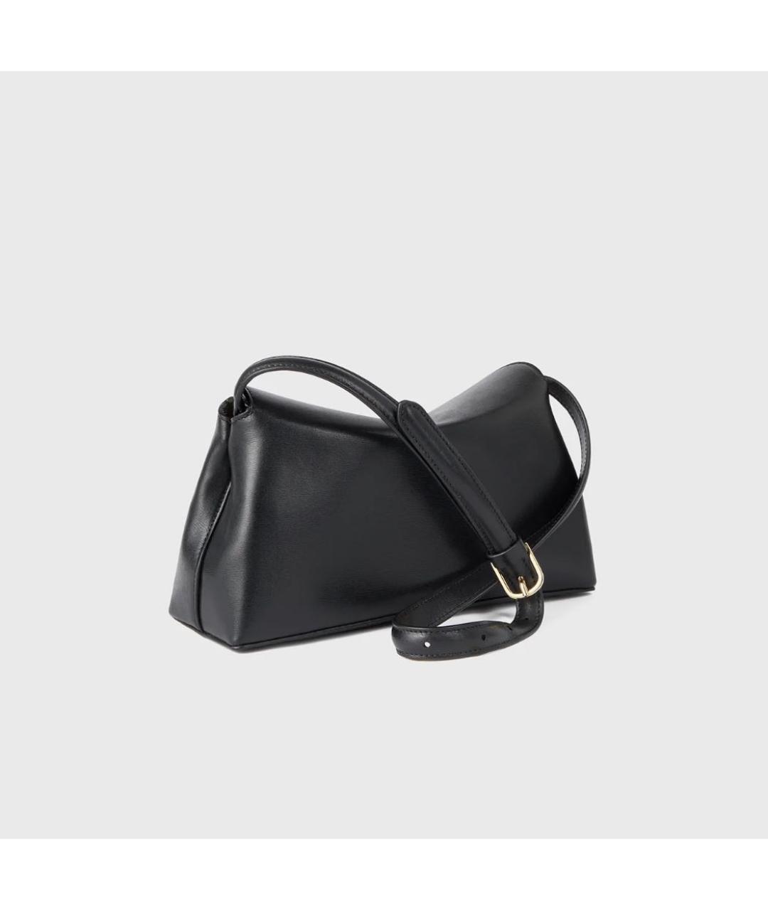 TOTEME Черная кожаная сумка через плечо, фото 3