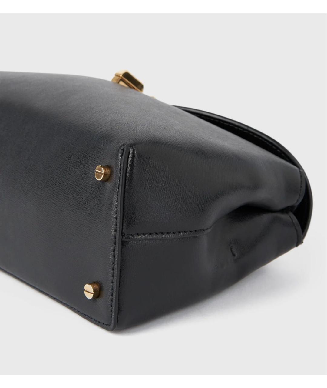TOTEME Черная кожаная сумка через плечо, фото 4