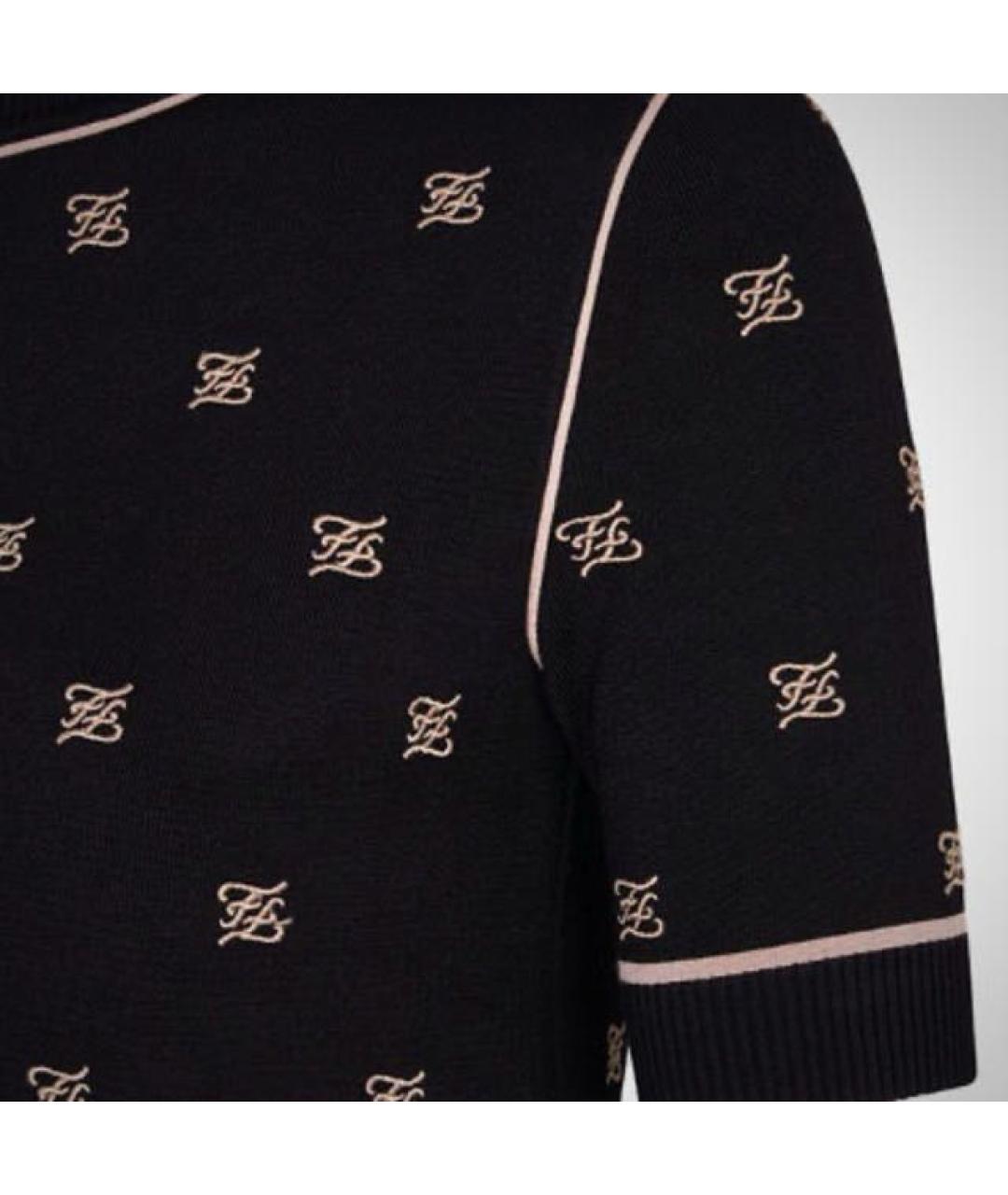 FENDI Черный шелковый джемпер / свитер, фото 5