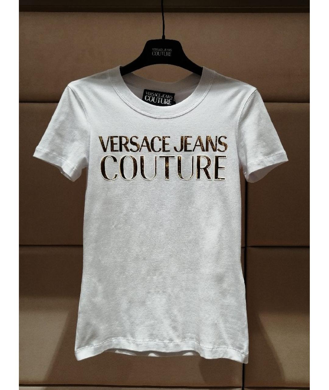VERSACE JEANS COUTURE Белая хлопковая футболка, фото 3