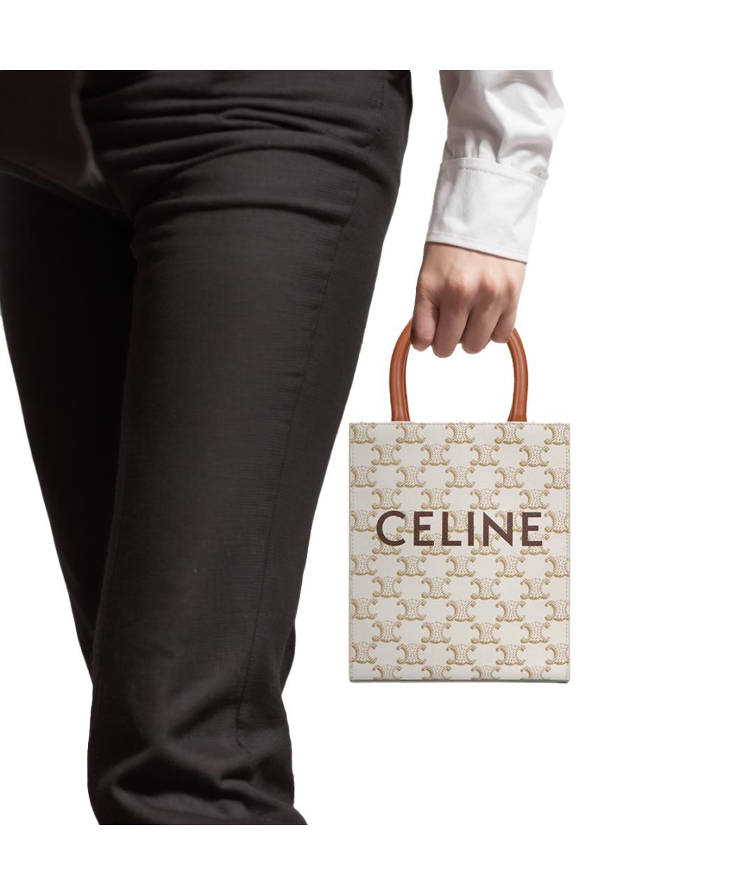 CELINE Бежевая сумка через плечо, фото 6