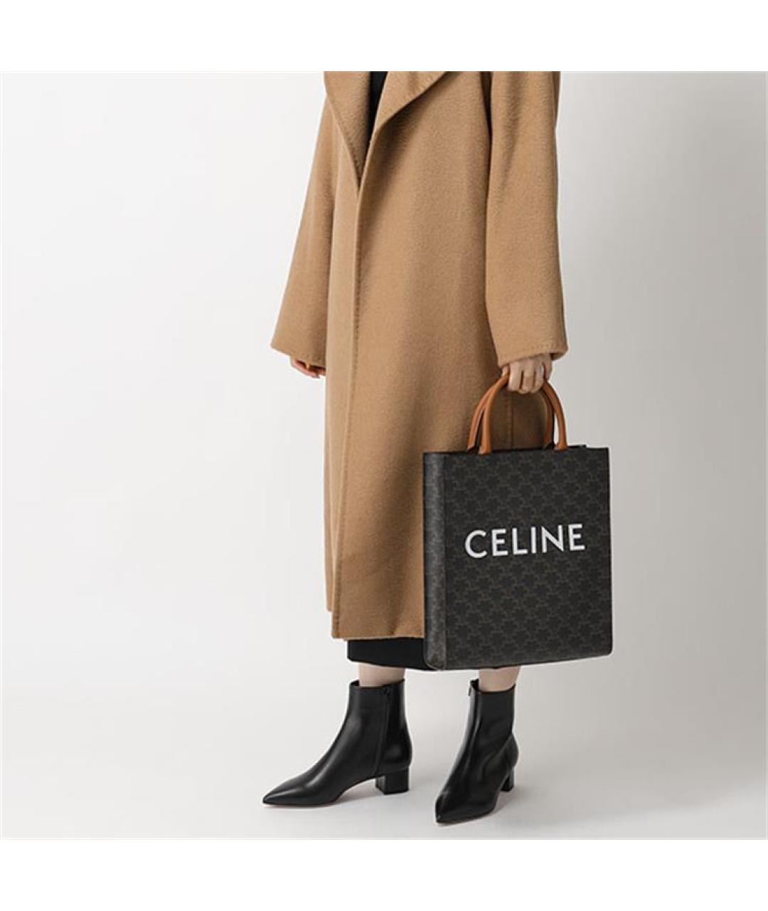 CELINE Коричневая кожаная сумка через плечо, фото 7