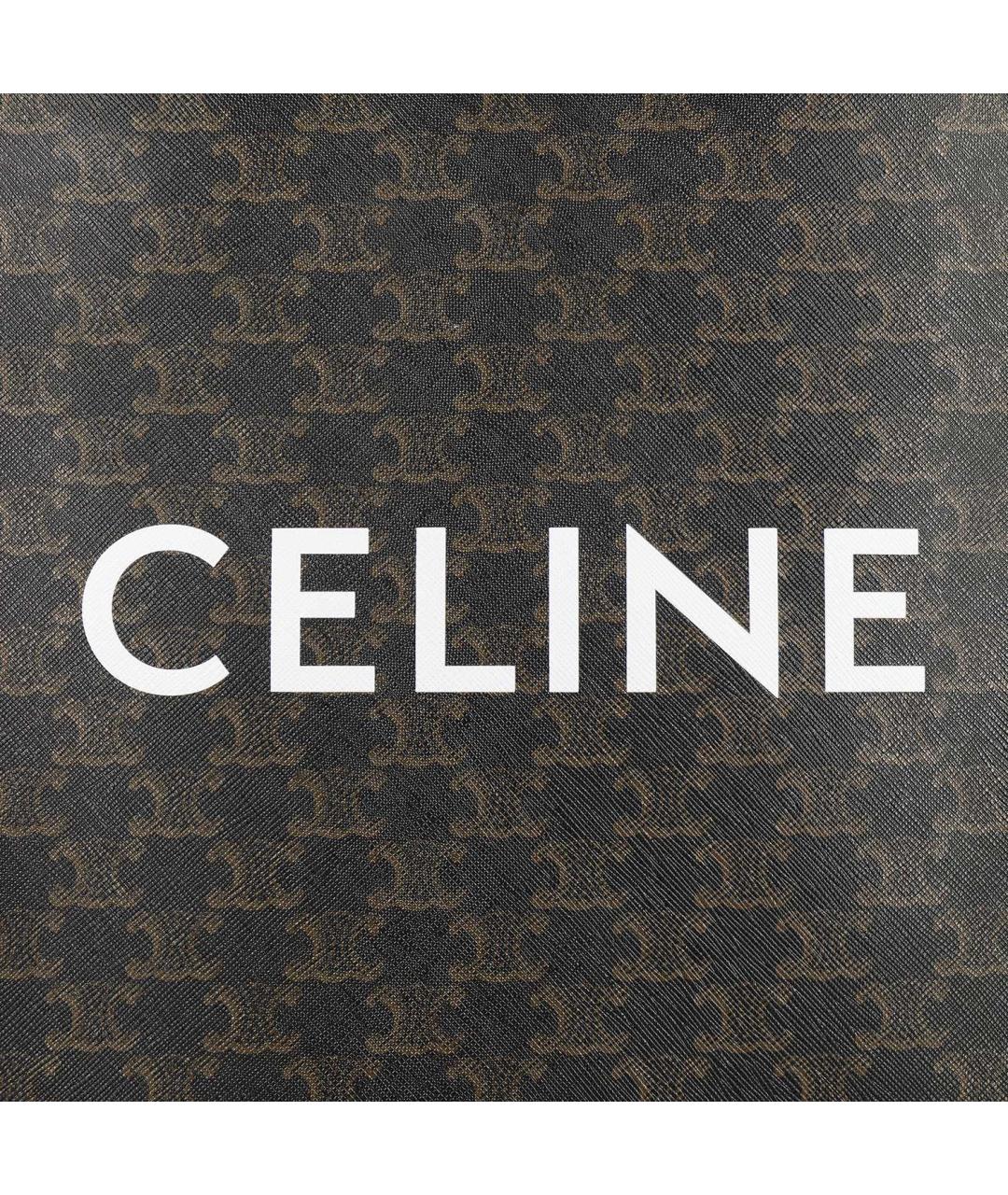 CELINE Коричневая кожаная сумка через плечо, фото 5