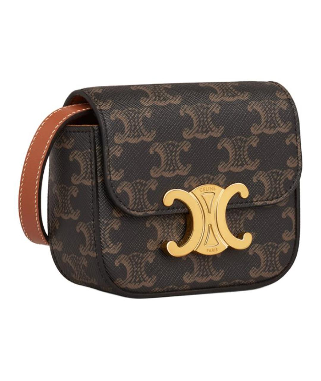 CELINE Коричневая сумка через плечо, фото 2