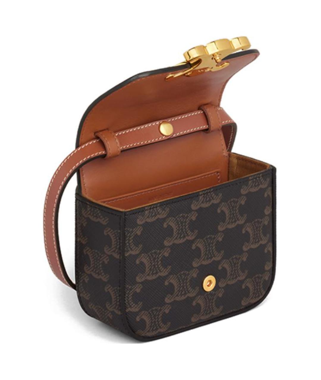 CELINE Коричневая сумка через плечо, фото 4