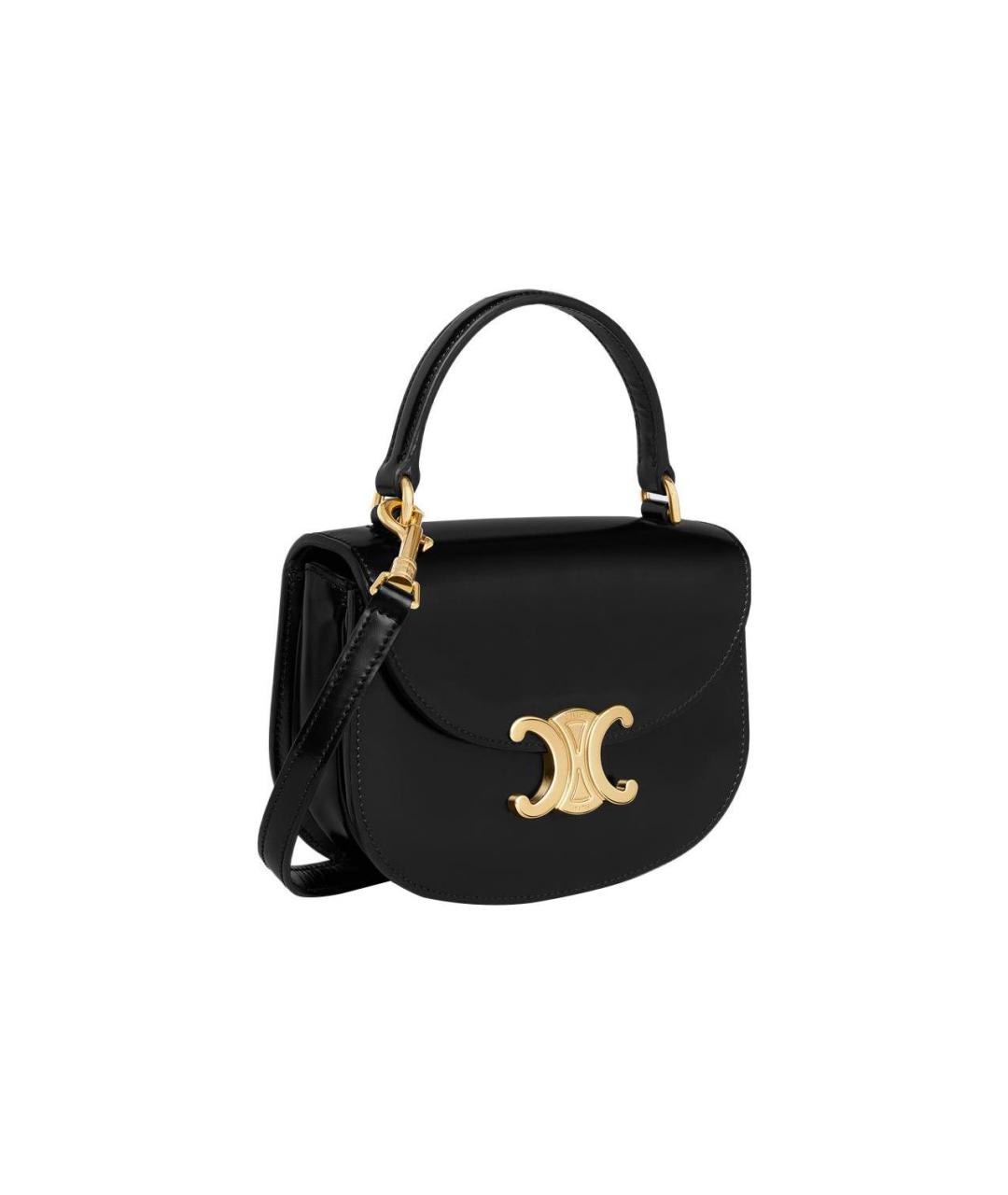 CELINE Черная кожаная сумка через плечо, фото 3