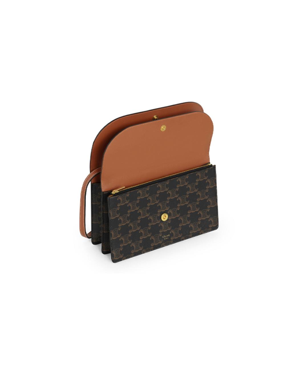 CELINE Коричневая сумка через плечо, фото 3