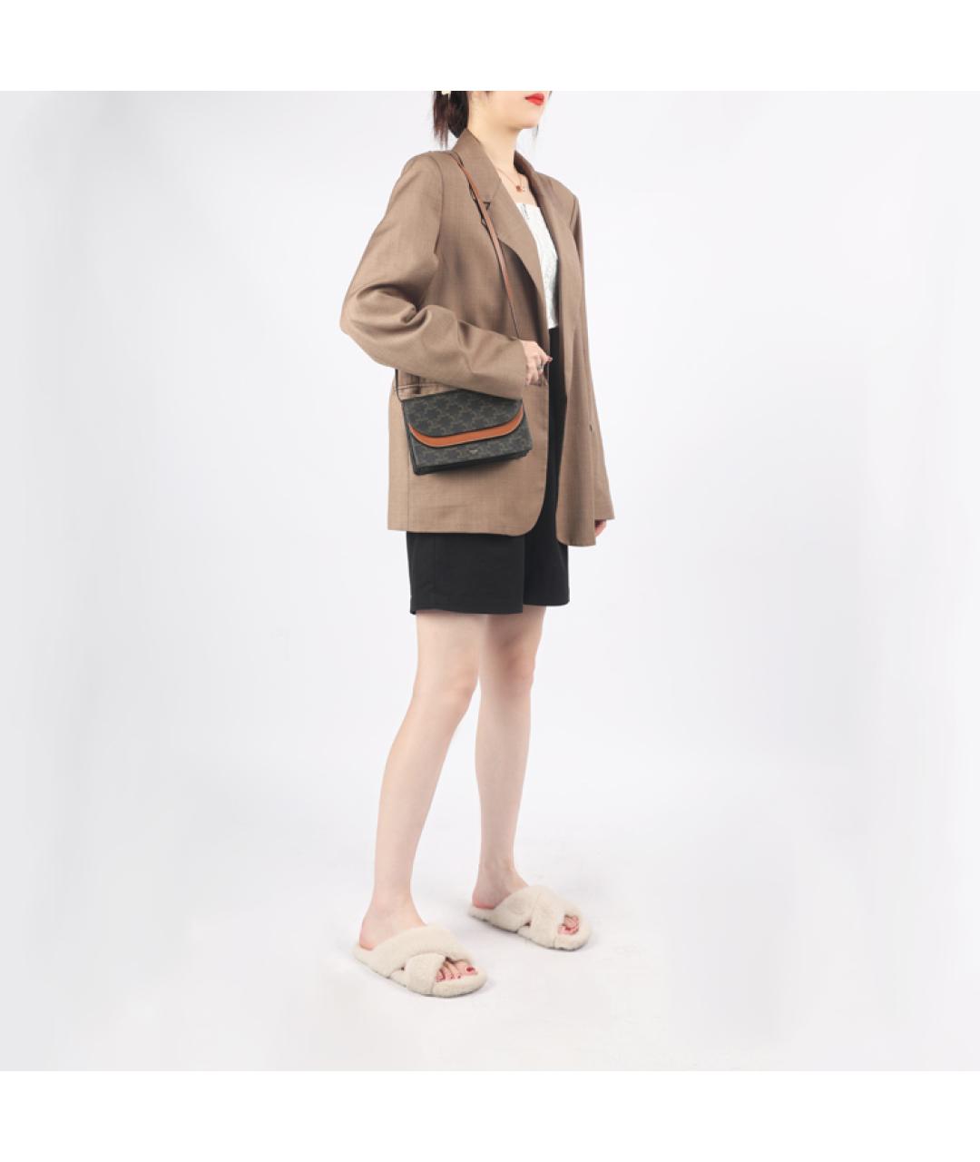 CELINE Коричневая сумка через плечо, фото 7