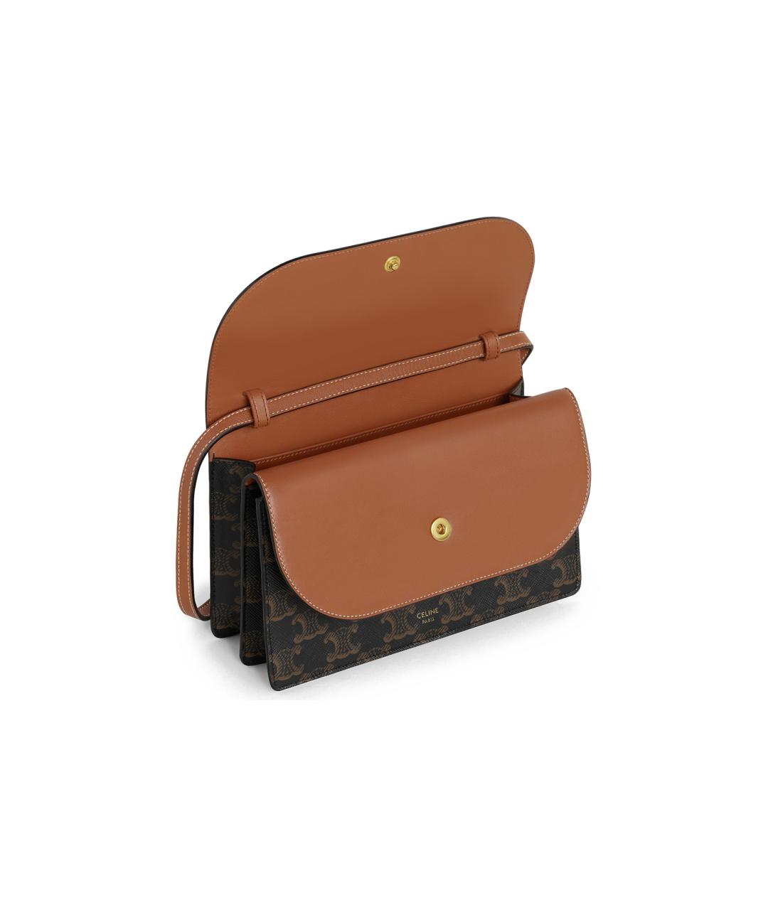 CELINE Коричневая сумка через плечо, фото 4