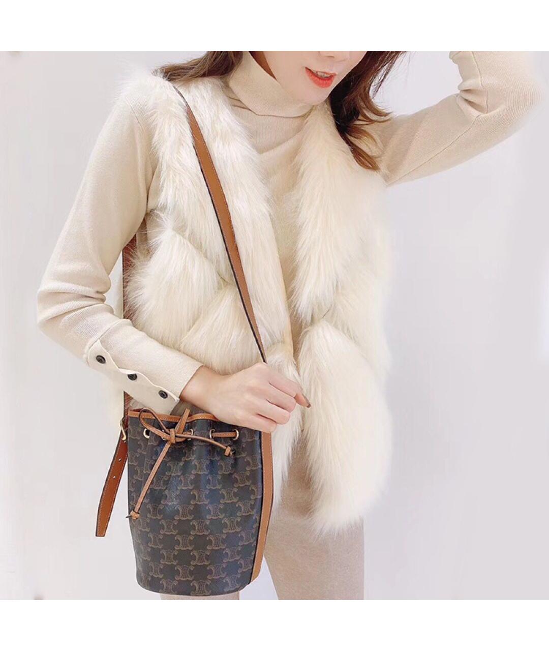 CELINE Коричневая сумка через плечо, фото 4