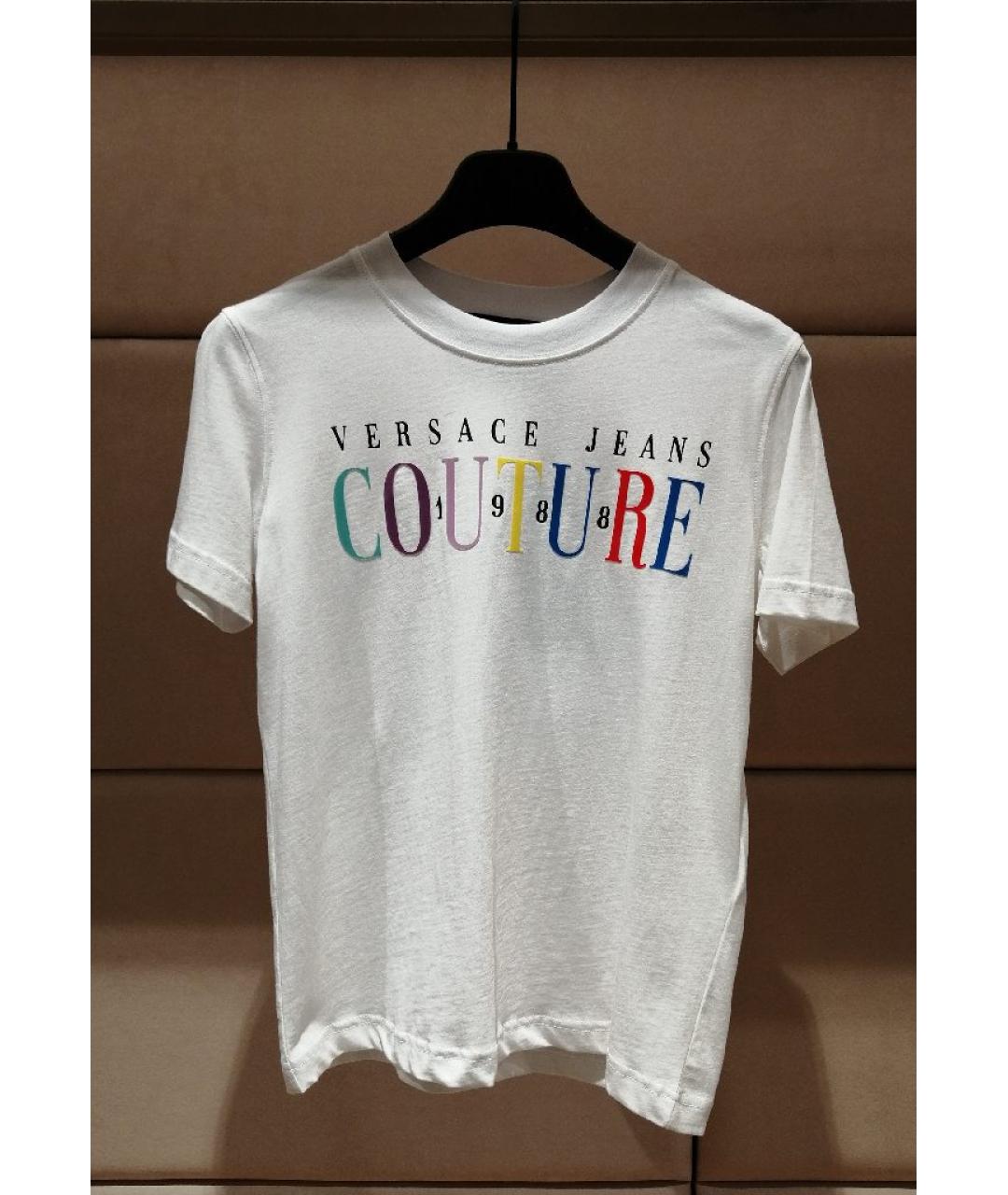 VERSACE JEANS COUTURE Белая хлопковая футболка, фото 3