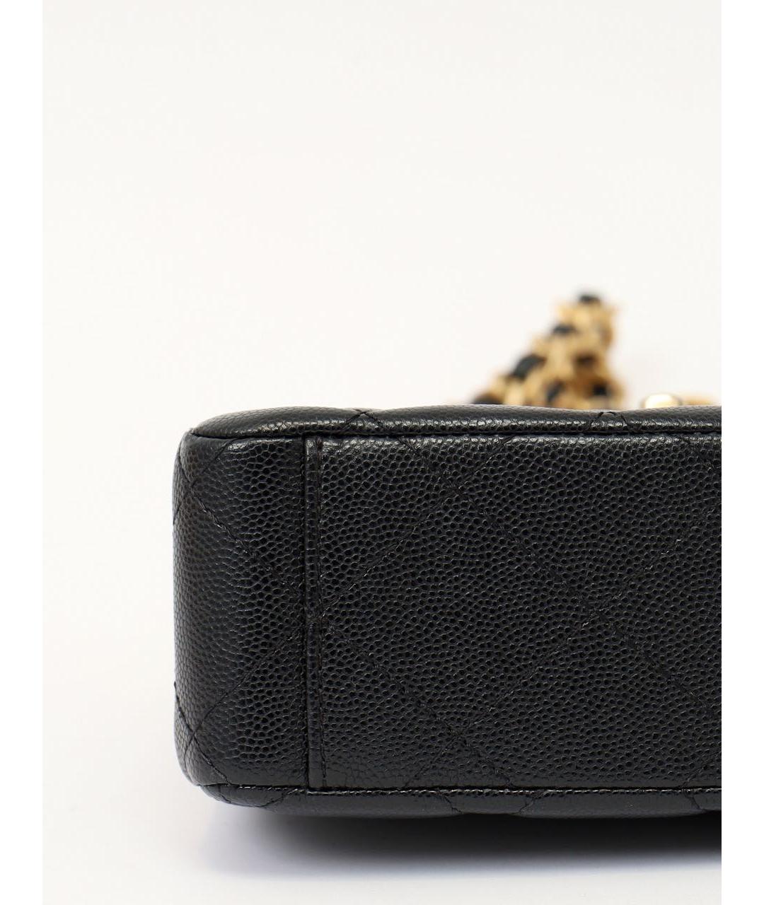 CHANEL Черная кожаная сумка через плечо, фото 5