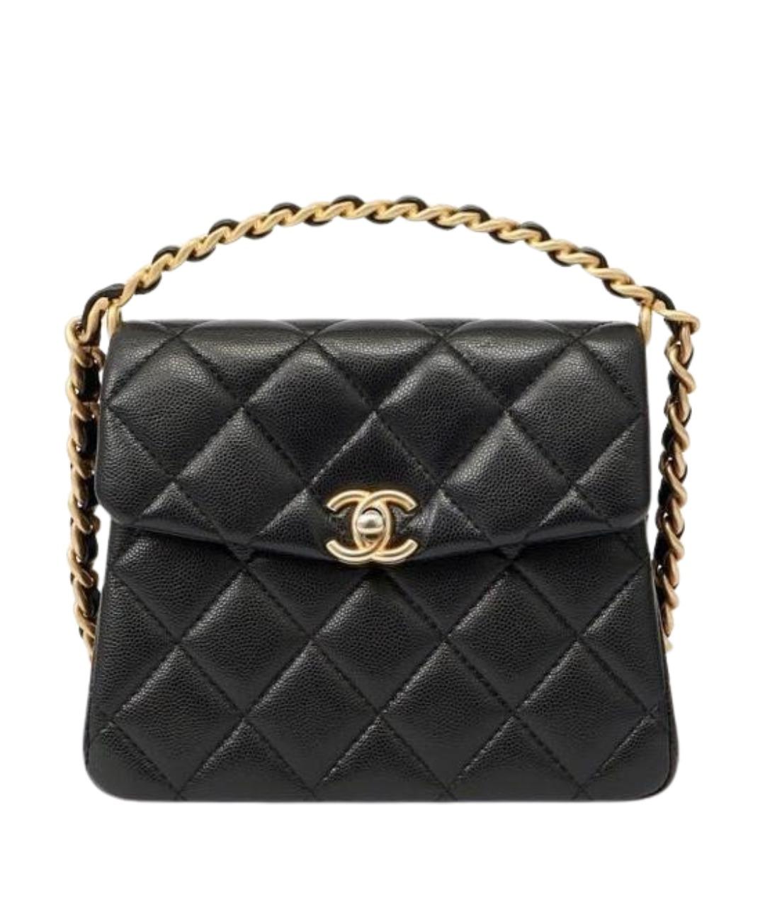 CHANEL Черная кожаная сумка через плечо, фото 1