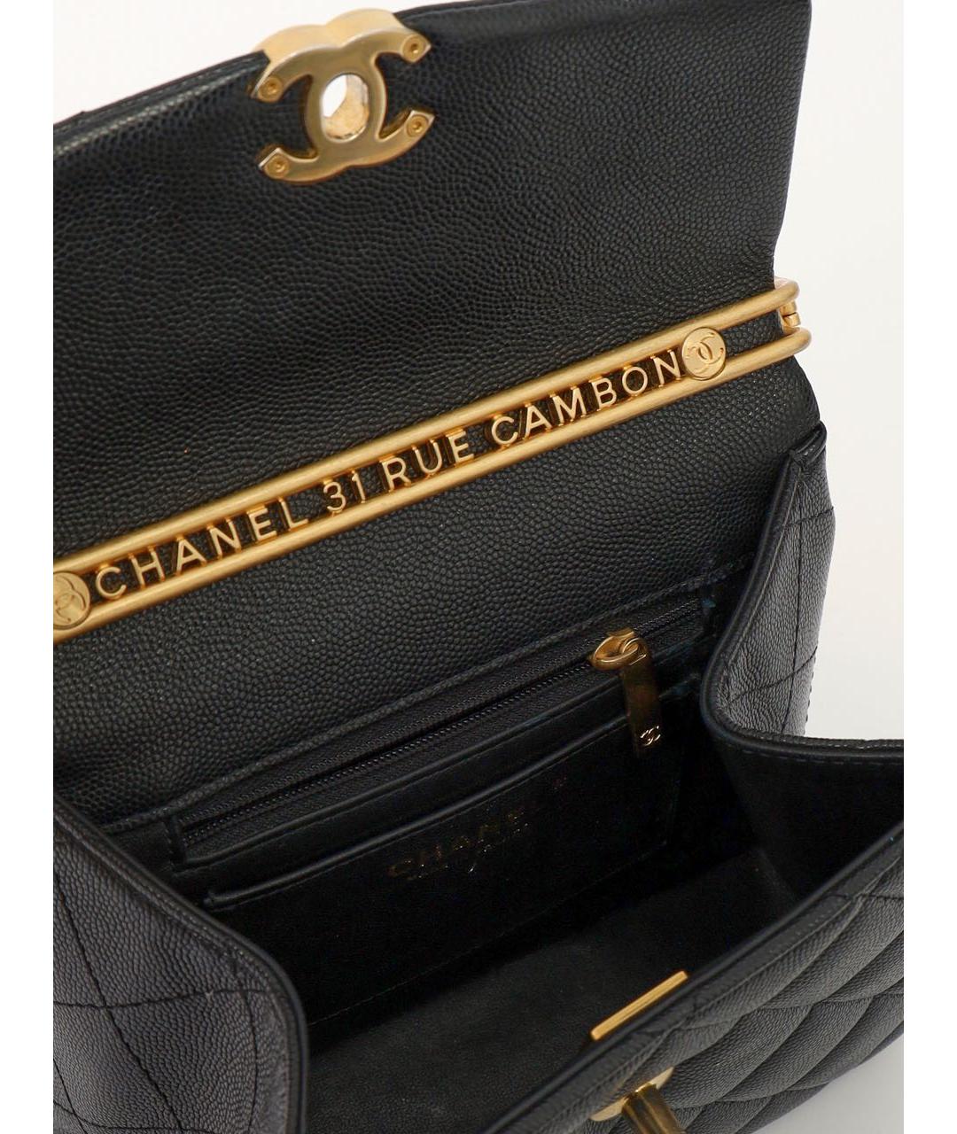 CHANEL Черная кожаная сумка через плечо, фото 4