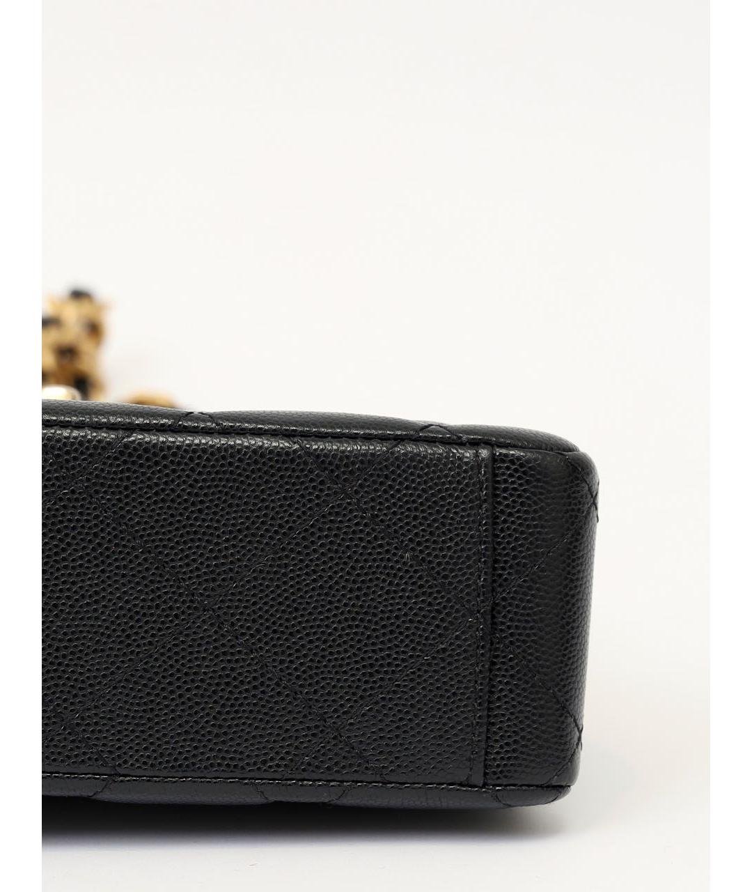 CHANEL Черная кожаная сумка через плечо, фото 6