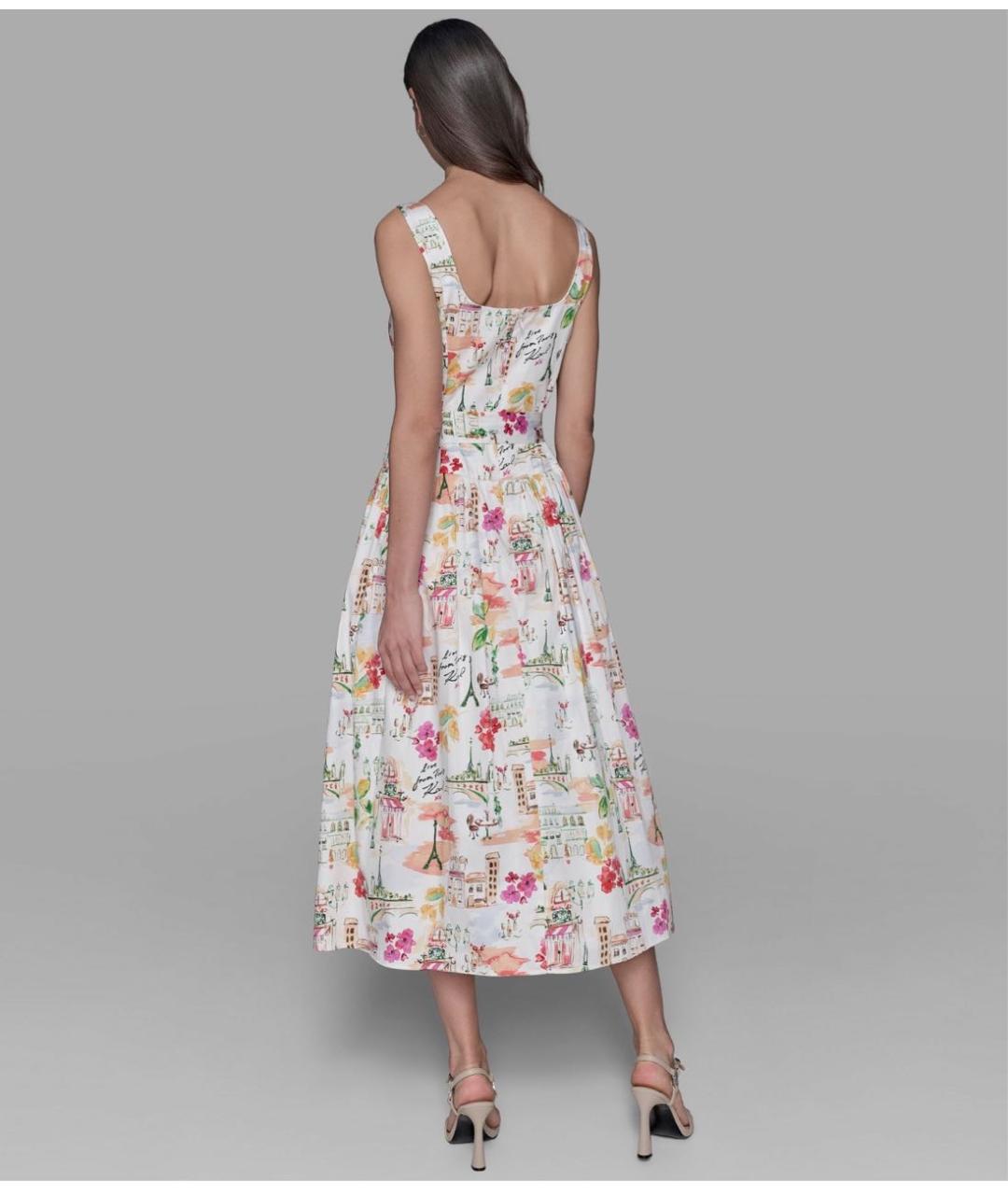 KARL LAGERFELD Белый хлопко-эластановый сарафан, фото 2